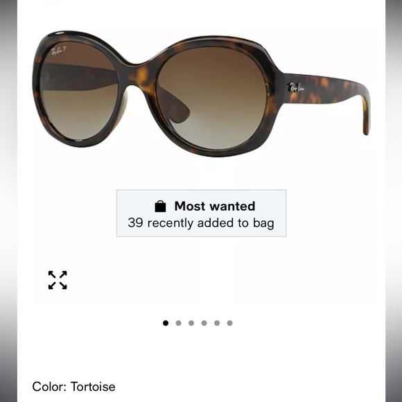 Ray-Ban RB4191 Polarized Tortoise Sunglasses with Gradient Lenses - Picture 3 of 16